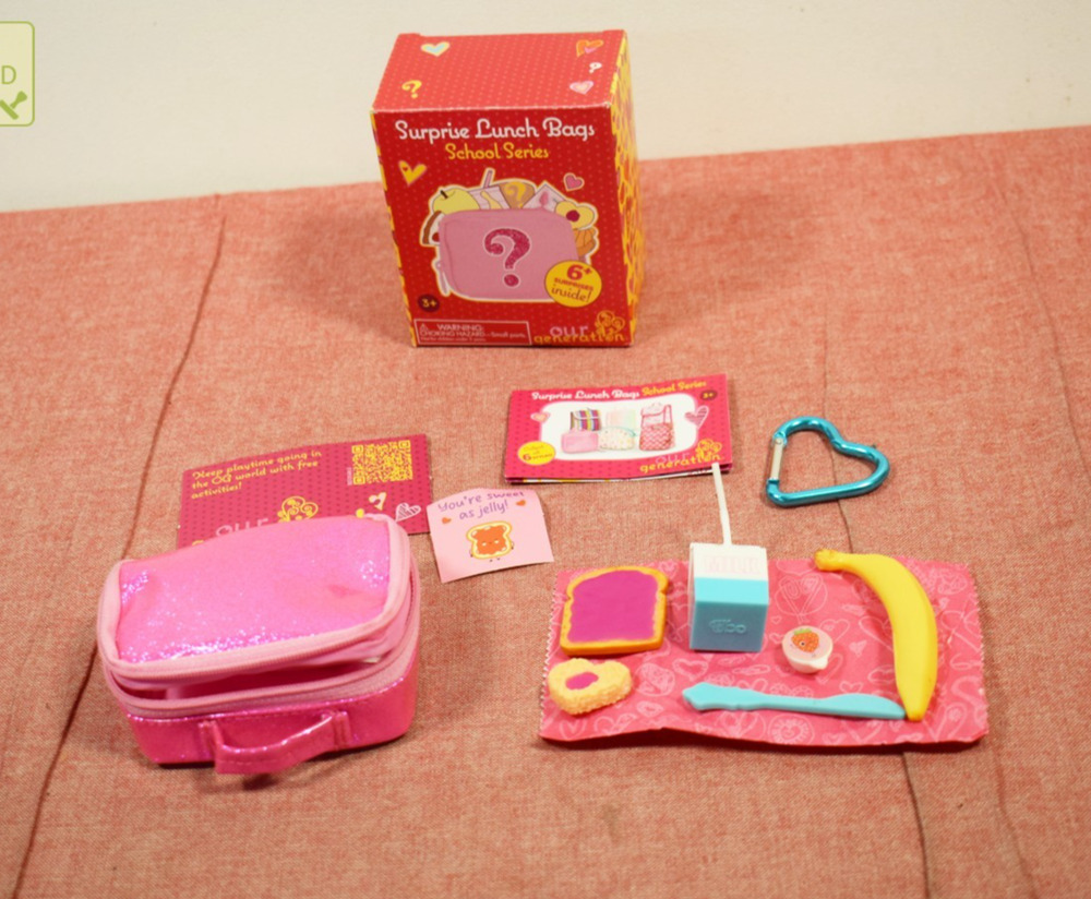 Our Generation Surprise Lunch Bags School Series Pink